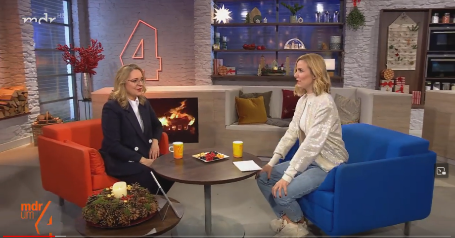 Claudia Kemfert zu Gast bei MDR um 4 2023<br />
Screenshot